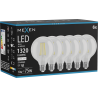 Mexen Vintis 6x žárovka filament LED E27, G95, 10W, Neutrální - 4000K, 1320 lm, čirá - L157-E27-1040-00x06