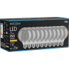 Mexen Vintis 10x žárovka filament spirála LED E27, G95, 6W, Teplá - 2200K, 350 lm, kouřová - L167-E27-0622-70x10
