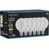 Mexen Vintis 6x žárovka filament spirála LED E27, G95, 6W, Teplá - 2700K, 630 lm, čirá - L167-E27-0627-00x06