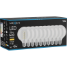Mexen Vintis 10x žárovka filament spirála LED E27, G95, 6W, Teplá - 2700K, 630 lm, čirá - L167-E27-0627-00x10