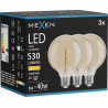 Mexen Vintis 3x Žárovka filament spirála LED E27, G95, 6W, Teplá - 2700K, 530 lm, amber - L167-E27-0627-50x03