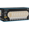 Mexen Vintis 10x žárovka filament spirála LED E27, G95, 4W, Teplá - 2200K, 360 lm, jantarová - L167-E27-0422-50x10