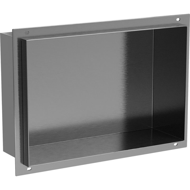 Mexen X-Wall-NR nástěnná police bez límce 30 x 20 cm, gun gray kartáčovaná - 19E1302010