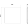 Mexen Brill+ podhledový LED panel 60 x 60 cm, 48W, Neutrální - 4000K, 5280 lm, bílý - L201-060-060-4840-20