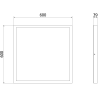 Mexen Brill-S stropní LED panel přisazený 60 x 60 cm, 40W, neutrální - 4000K, 3600 lm, černý - L205-060-060-4040-70