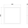 Mexen Brill-S LED stropní panel k přisazení 60 x 60 cm, 48W, Neutrální - 4000K, 5280 lm, bílá - L206-060-060-4840-20