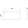 Mexen Brill-S stropní LED panel na strop 60 x 30 cm, 24W, Neutrální - 4000K, 2880 lm, bílý - L207-060-030-2440-20