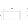 Mexen Brill-S LED stropní panel přisazený 60 x 30 cm, 24W, Neutrální - 4000K, 2640 lm, černý - L207-060-030-2440-70