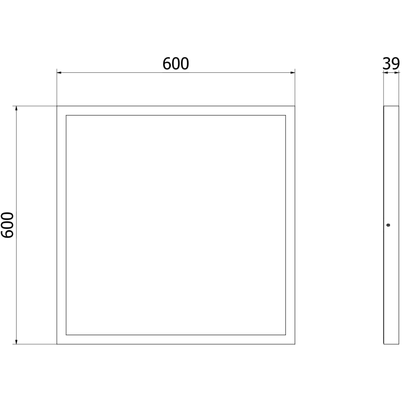 Mexen Brill-S LED stropní panel pro povrchovou montáž 60 x 60 cm, 36W, Neutrální - 4000K, 5184 lm, bílý