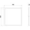 Mexen Brill-S LED stropní panel 60 x 60 cm, 36W, Neutrální - 4000K, 4320 lm, bílý - L207-060-060-3640-20