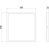 Mexen Brill-S stropní LED panel pro povrchovou montáž 60 x 60 cm, 36W, Neutrální - 4000K, 3960 lm, černý