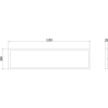 Mexen Brill-S LED stropní panel na povrch 120 x 30 cm, 36W, Neutrální - 4000K, 3960 lm, černý - L207-120-030-3640-70
