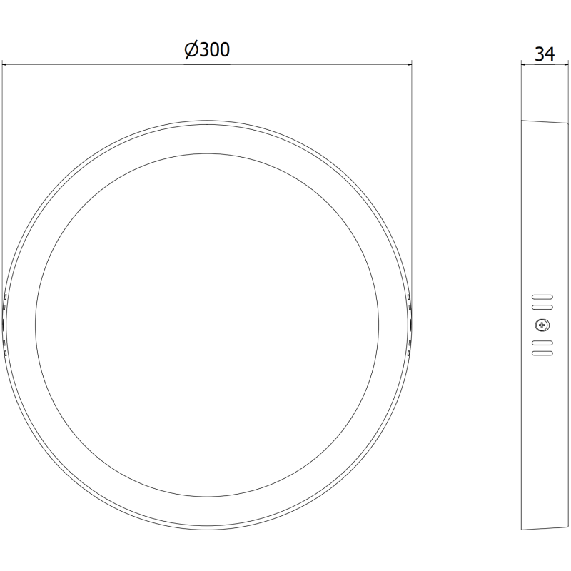 Mexen LDSR stropní LED osvětlení nástěnné fi 30 cm, 24W, Studená - 6500K, 1920 lm, černá - L212-030-2465-70