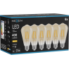 Mexen Vintis 6x LED filamentová žárovka E27, ST64, 4W, Teplá - 2700K, 400 lm, jantarová - L152-E27-0427-50x06