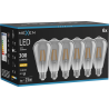 Mexen Vintis 6x žárovka filament LED E27, ST64, 4W, Teplá - 2700K, 300 lm, kouřová - L152-E27-0427-70x06
