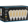 Mexen Vintis 6x žárovka filament LED E27, ST64, 6W, Teplá - 2700K, 600 lm, jantarová - L152-E27-0627-50x06
