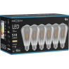 Mexen Vintis 6x žárovka filament LED E27, ST64, 6W, Teplá - 2700K, 510 lm, kouřová - L152-E27-0627-70x06
