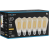 Mexen Vintis 6x Žárovka filament LED E27, ST64, 8W, Teplá - 2200K, 750 lm, jantarová - L152-E27-0822-50x06