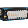 Mexen Vintis 10x žárovka filament LED E27, ST64, 10W, Teplá - 2200K, 1320 lm, čirá - L152-E27-1022-00x10