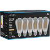 Mexen Vintis 6x žárovka filament LED E27, ST64, 10W, Teplá - 2200K, 780 lm, kouřová - L152-E27-1022-70x06