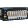 Mexen Vintis 10x LED filament žárovka E27, ST64, 10W, Teplá - 2200K, 780 lm, smoke - L152-E27-1022-70x10