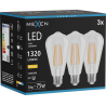 Mexen Vintis 3x LED žárovka s vláknem E27, ST64, 10W, Teplá - 2700K, 1320 lm, čirá - L152-E27-1027-00x03