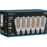 Mexen Vintis 6x žárovka filament LED E27, ST64, 10W, Teplá - 2700K, 780 lm, kouř - L152-E27-1027-70x06