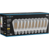 Mexen Vintis 10x LED žárovka filament E27, ST64, 10W, Teplá - 2700K, 780 lm, kouřová - L152-E27-1027-70x10