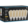 Mexen Vintis 6x žárovka filament spirála LED E27, ST64, 4W, Teplá - 2200K, 360 lm, amber - L162-E27-0422-50x06