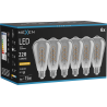 Mexen Vintis 6x žárovka filament spirála LED E27, ST64, 4W, Teplá - 2200K, 220 lm, smoke - L162-E27-0422-70x06