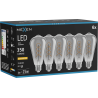 Mexen Vintis 6x Žárovka filament spirála LED E27, ST64, 6W, Teplá - 2200K, 350 lm, kouřová - L162-E27-0622-70x06