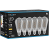 Mexen Vintis 6x žárovka filament spirála LED E27, ST64, 6W, Teplá - 2700K, 510 lm, kouřová - L162-E27-0627-70x06