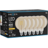 Mexen Vintis 6x LED filament žárovka E27, G125, 4W, Teplá - 2200K, 400 lm, jantar - L158-E27-0422-50x06
