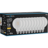 Mexen Vintis 10x žárovka filament LED E27, G125, 6W, Teplá - 2700K, 720 lm, čirá - L158-E27-0627-00x10