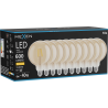 Mexen Vintis 10x žárovka filament LED E27, G125, 6W, Teplá - 2700K, 600 lm, amber - L158-E27-0627-50x10