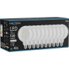 Mexen Vintis 10x žárovka filament LED E27, G125, 6W, Neutrální - 4000K, 720 lm, čirá - L158-E27-0640-00x10