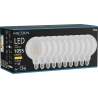 Mexen Vintis 10x Žárovka filament LED E27, G125, 8W, Teplá - 2700K, 1055 lm, čirá - L158-E27-0827-00x10