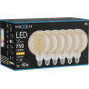 Mexen Vintis 6x žárovka filament LED E27, G125, 8W, Teplá - 2700K, 750 lm, jantarová - L158-E27-0827-50x06