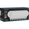 Mexen Vintis 10x žárovka filament LED E27, G125, 8W, Neutrální - 4000K, 1055 lm, čirá - L158-E27-0840-00x10