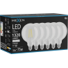 Mexen Vintis 6x žárovka filament LED E27, G125, 10W, Neutrální - 4000K, 1320 lm, čirá - L158-E27-1040-00x06
