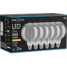 Mexen Vintis 6x žárovka filament spirála LED E27, G125, 6W, Teplá - 2200K, 350 lm, kouřová - L168-E27-0622-70x06