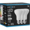 Mexen Nova 3x LED žárovka E27, R63, 8W, Neutrální - 4000K, 840 lm - L104-E27-0840-01x03