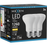 Mexen Nova 3x LED žárovka E27, R63, 12W, Teplá - 3000K, 1260 lm - L104-E27-1230-01x03