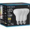 Mexen Nova 3x LED žárovka E27, R80, 12W, Teplá - 3000K, 1260 lm - L105-E27-1230-01x03