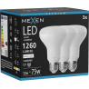 Mexen Nova 3x LED žárovka E27, R80, 12W, Neutrální - 4000K, 1260 lm - L105-E27-1240-01x03