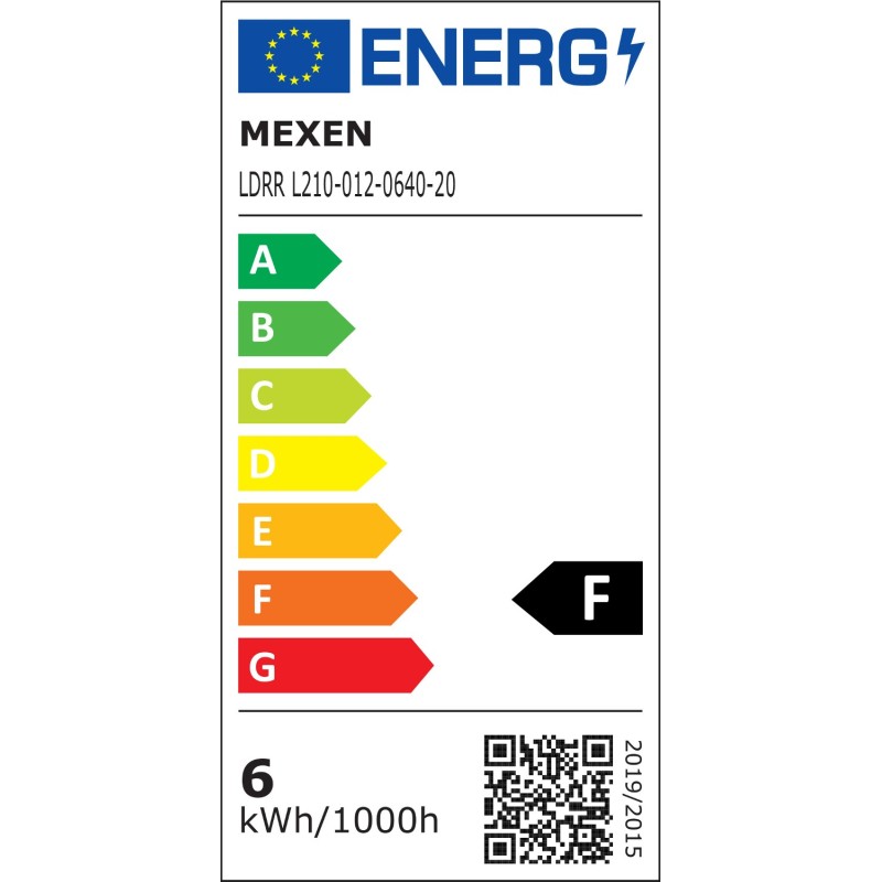 Mexen LDRR stropní panel downlight LED zapuštěný průměr 12 cm, 6W, Neutrální - 4000K, 600 lm, bílý - L210-012-0640-20