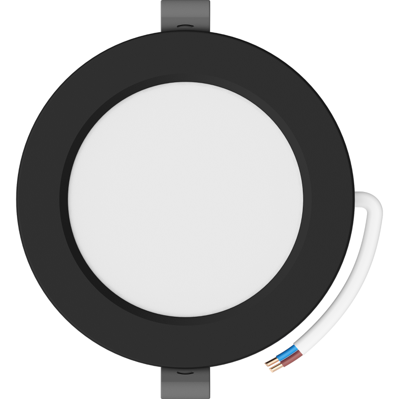 Mexen LDRR vestavěný LED stropní panel downlight fi 12 cm, 6W, Neutrální - 4000K, 390 lm, černá - L210-012-0640-70