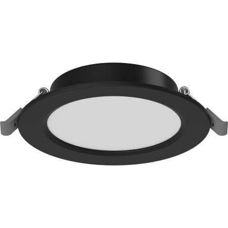 Mexen LDRR stropní panel downlight LED zapuštěný průměr 12 cm, 6W, Studená - 6500K, 450 lm, černý - L210-012-0665-70