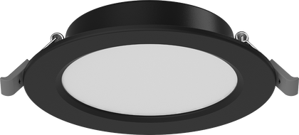 Mexen LDRR stropní panel downlight LED zapuštěný průměr 12 cm, 6W, Studená - 6500K, 450 lm, černý - L210-012-0665-70