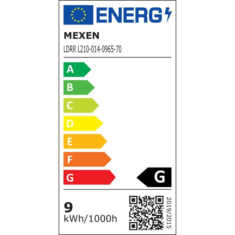 Mexen LDRR stropní panel downlight LED zapuštěný fi 14 cm, 9W, Studená - 6500K, 720 lm, černá - L210-014-0965-70